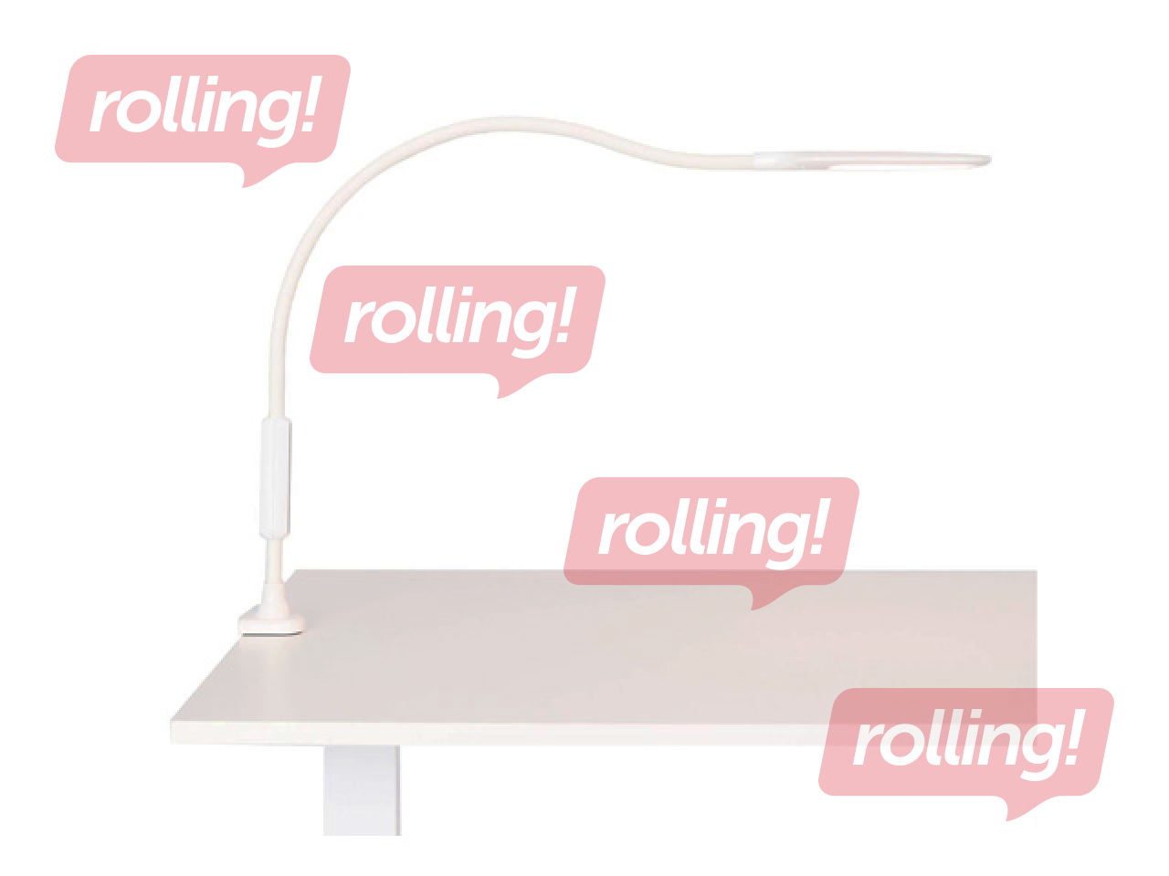 Laualamp, Sun-Flex, Desklite, valge