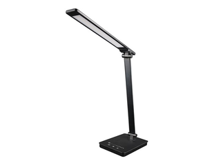 Galda lampa Unilux Novy, LED, 5W, regulējams spilgtums, melna