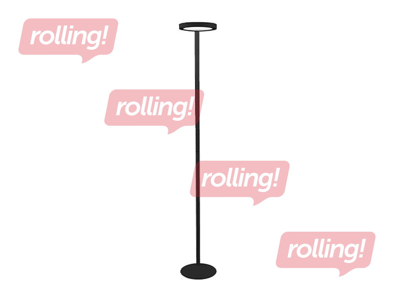 Floor Lamp Unilux Opus, LED, Black, 182cm