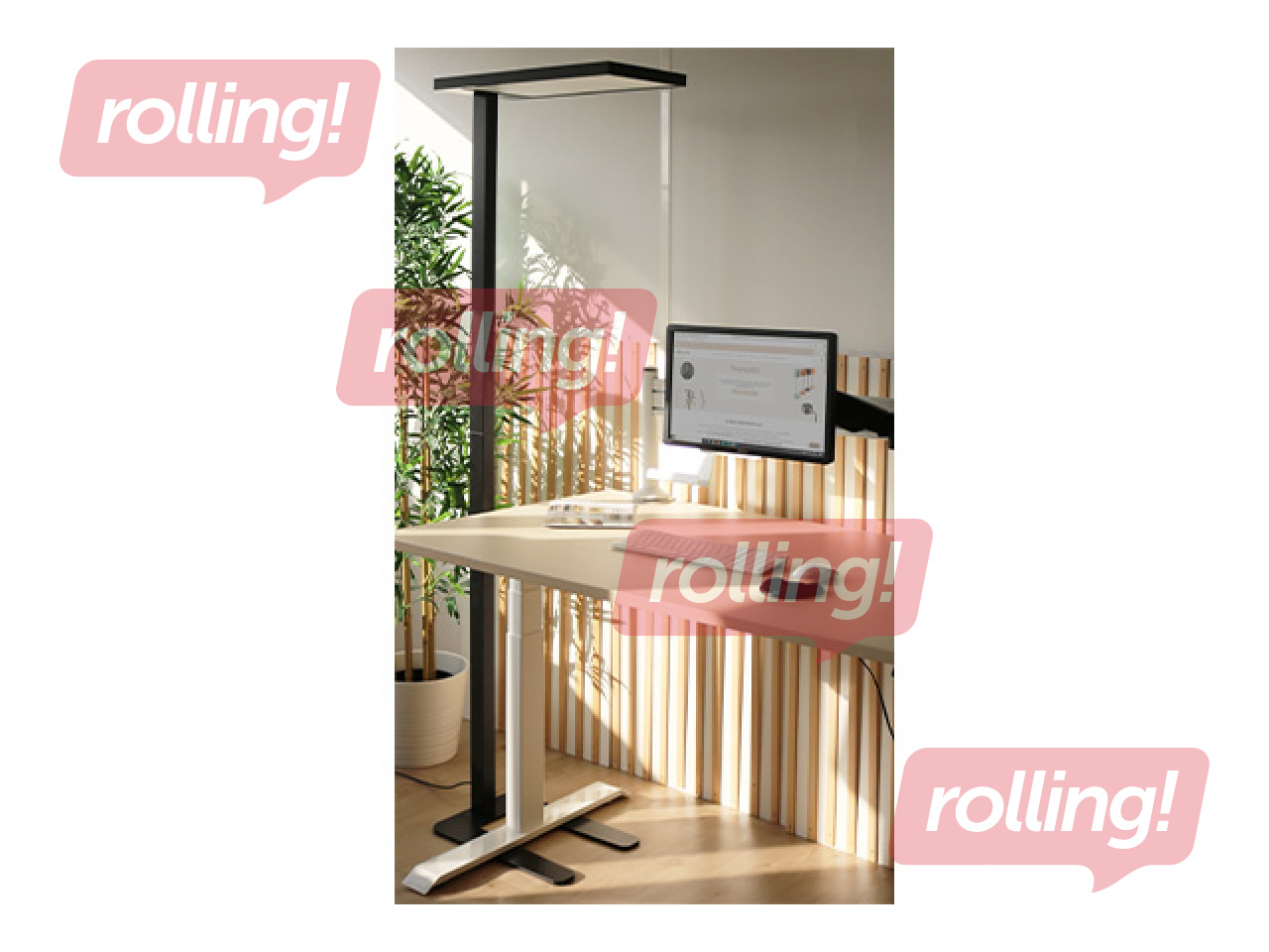 Põrandalamp Unilux Versus, LED, must, 196cm