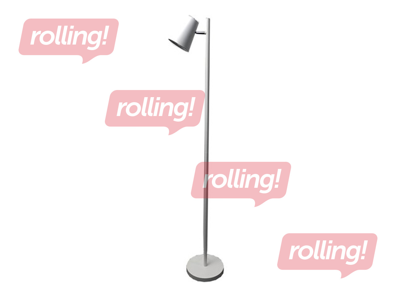 Stāvlampa Unilux Spoty, LED, balta, 160cm