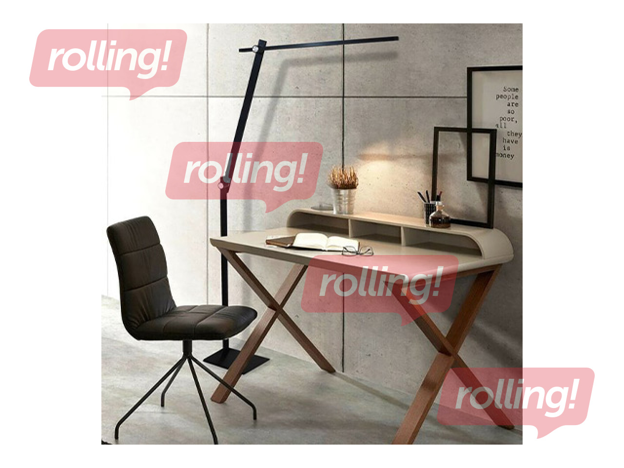 Põrandalamp Unilux Lumlight, LED, must, 145cm