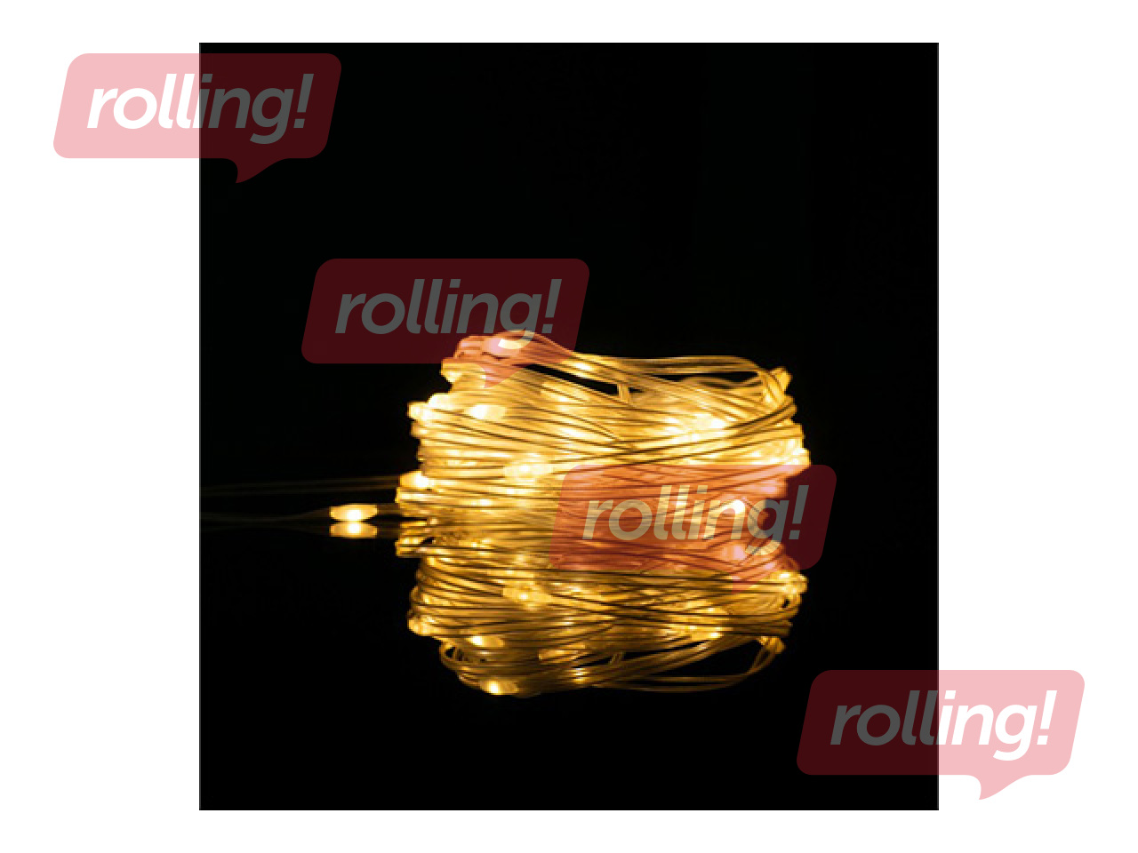 Электрическая гирлянда, Волшебные огни 100 LED 3000K – 10 м, теплый белый, USB 