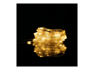 Elektriskā lampiņu virtene, MAGIC LAMP 100 LED 3000K – 10m, silti balts, USB 