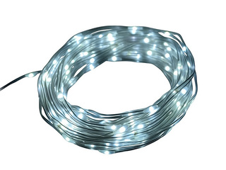 Электрическая гирлянда, Волшебные огни 100 LED 6500K – 10м, холодный белый, USB 