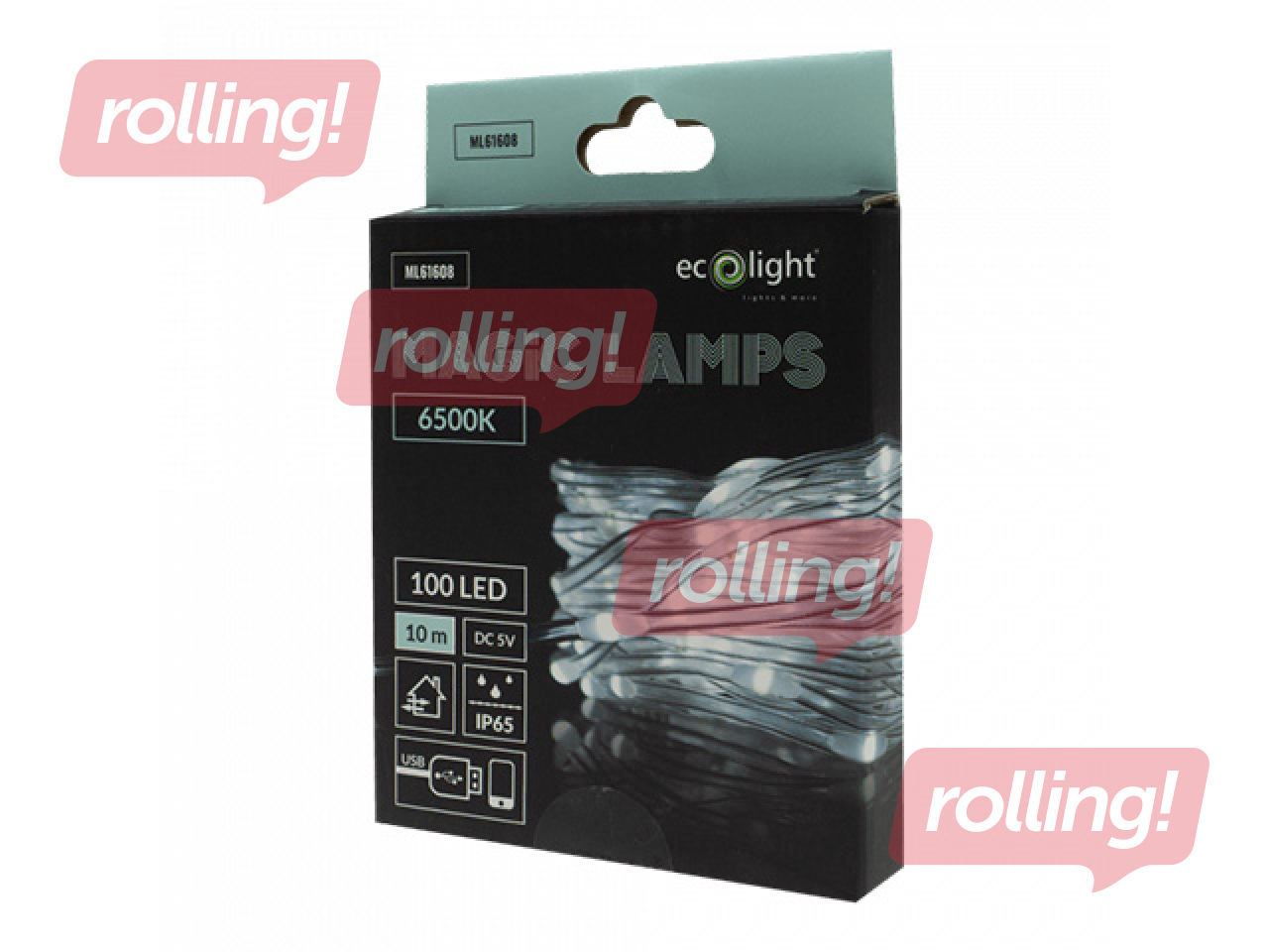 Elektrilised string-tuled, Magic Lights 100 LED 6500K – 10m, külm valge, USB 