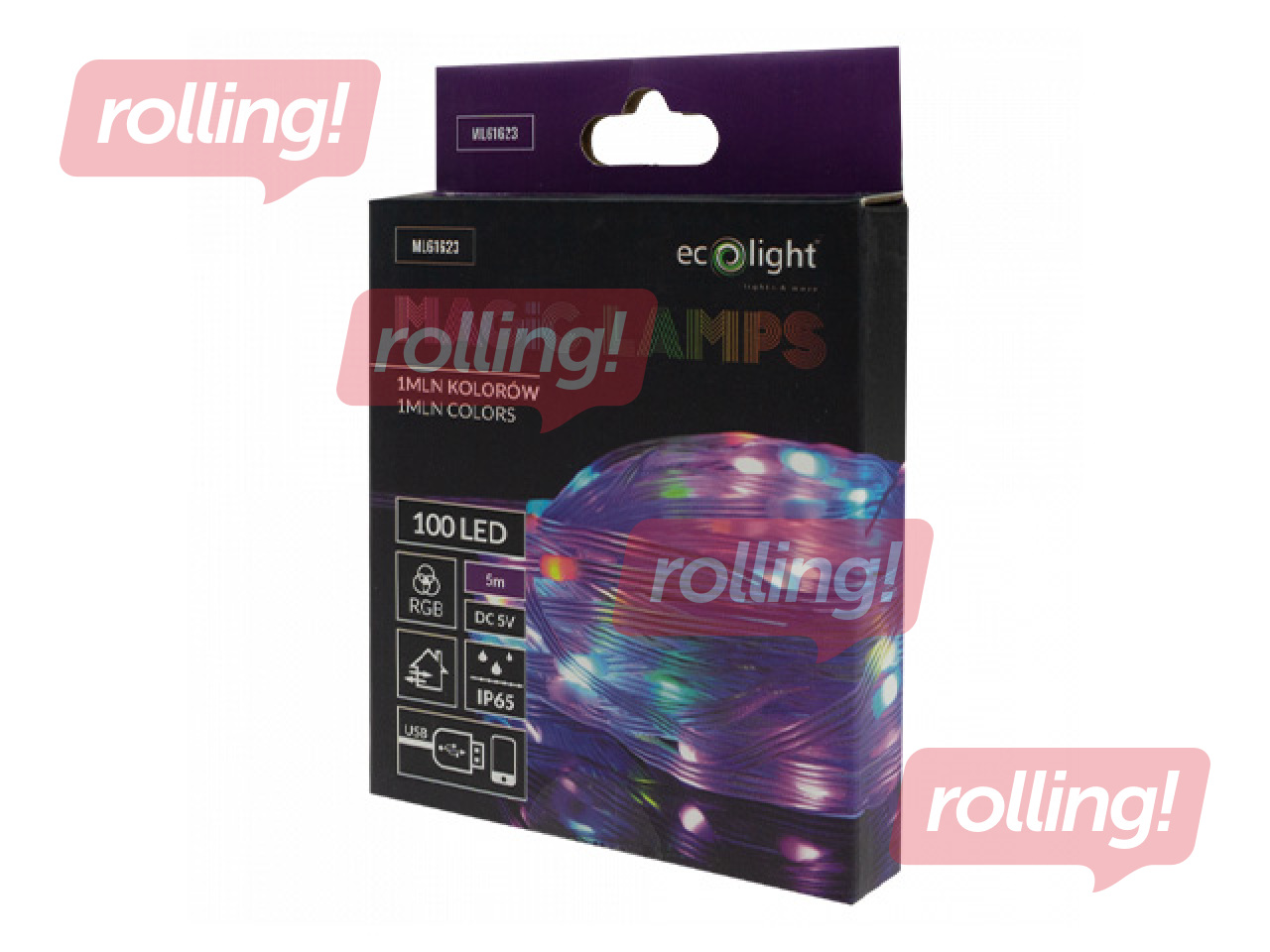 Elektrilised string-tuled, Magic lights 100 RGB LED-i (1 miljon värvi) – 5m, USB 5V