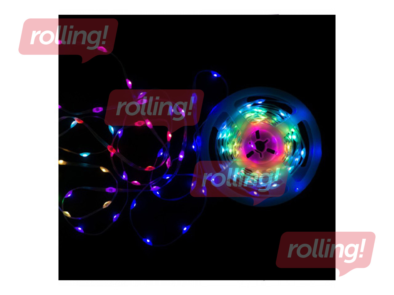 Elektriskā lampiņu virtene, MAGIC LAMP 100 RGB LED (1 miljons krāsu) – 5m, USB 5V