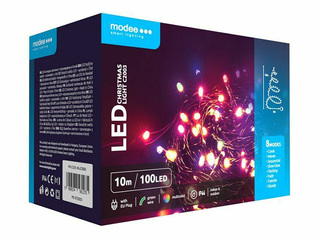 Elektrilised string-tuled, Modee Lighting LED-nöör, 100 LED-i, värvilised, 10 m