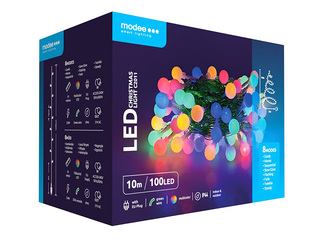Electric string lights, Modee Lighting LED Rope Berry, 100 LEDs, colored, 10 m