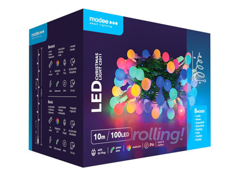 Elektrilised string-tuled, Modee Lighting LED-nöör Berry, 100 LED-i, värvilised, 10 m