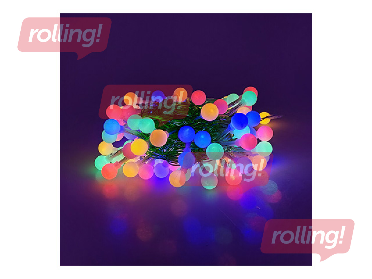 Elektriskā lampiņu virtene, Modee Lighting LED Rope Berry, 100 LED, krāsaina, 10m