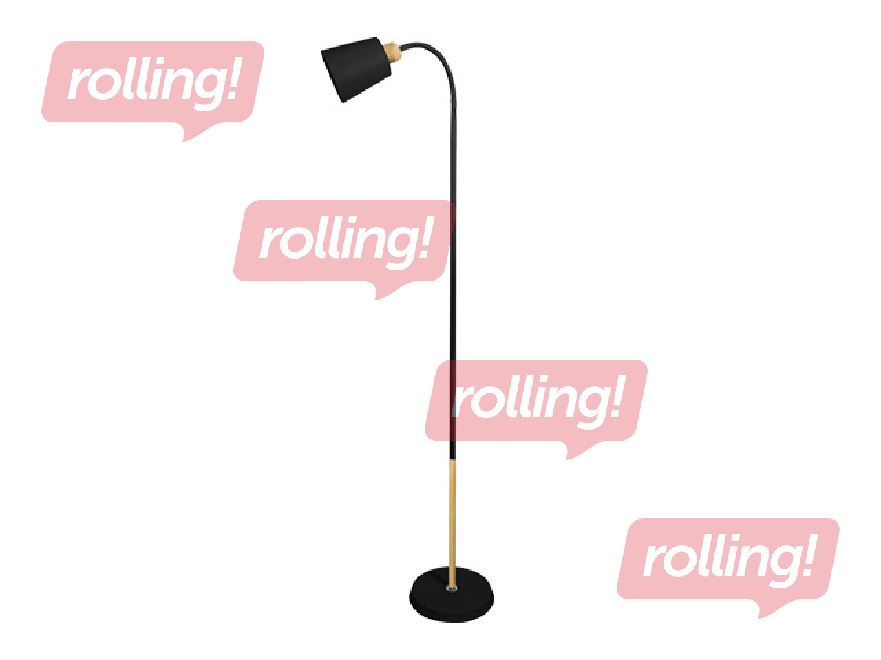 Põrandalamp Orno Grace, must, 160cm