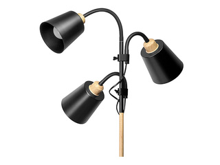 Põrandalamp Orno Grace Triple, must, 192cm