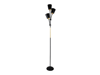 Stāvlampa Orno Grace Triple, E27, 18W, melna, 192cm