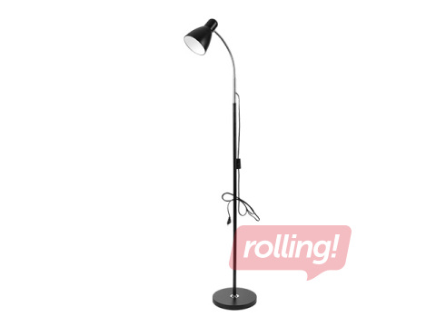 Stāvlampa Orno LAR, E27, 20W, melna, 160cm