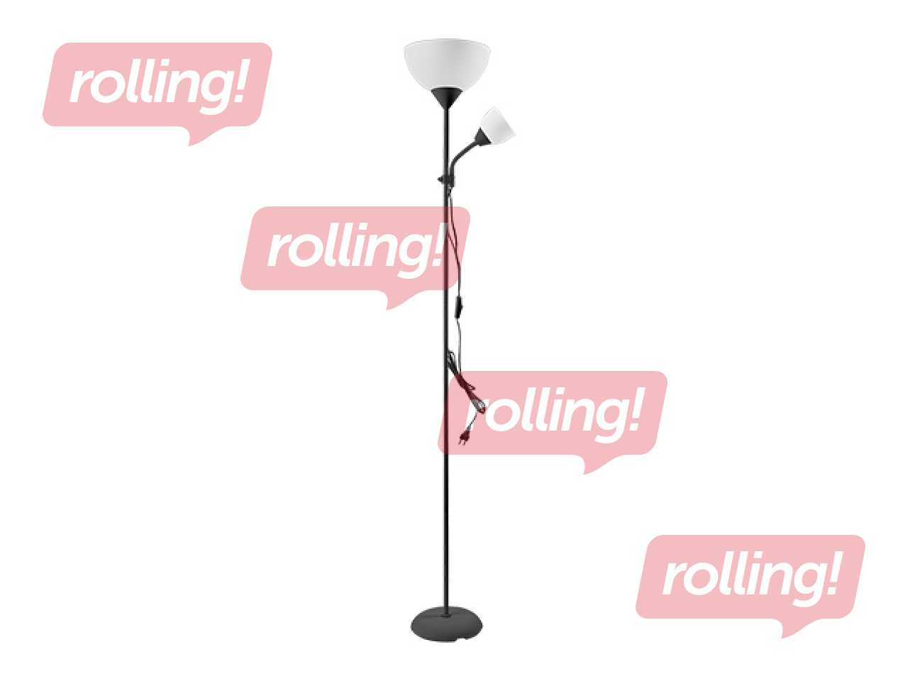 Põrandalamp Orno Urlar, must, 175cm