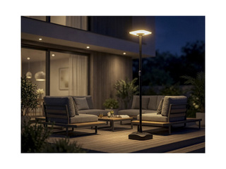 Päikeselamp Kanlux Pareno, liikumisanduriga, LED, 25W, reguleeritav heledus, must