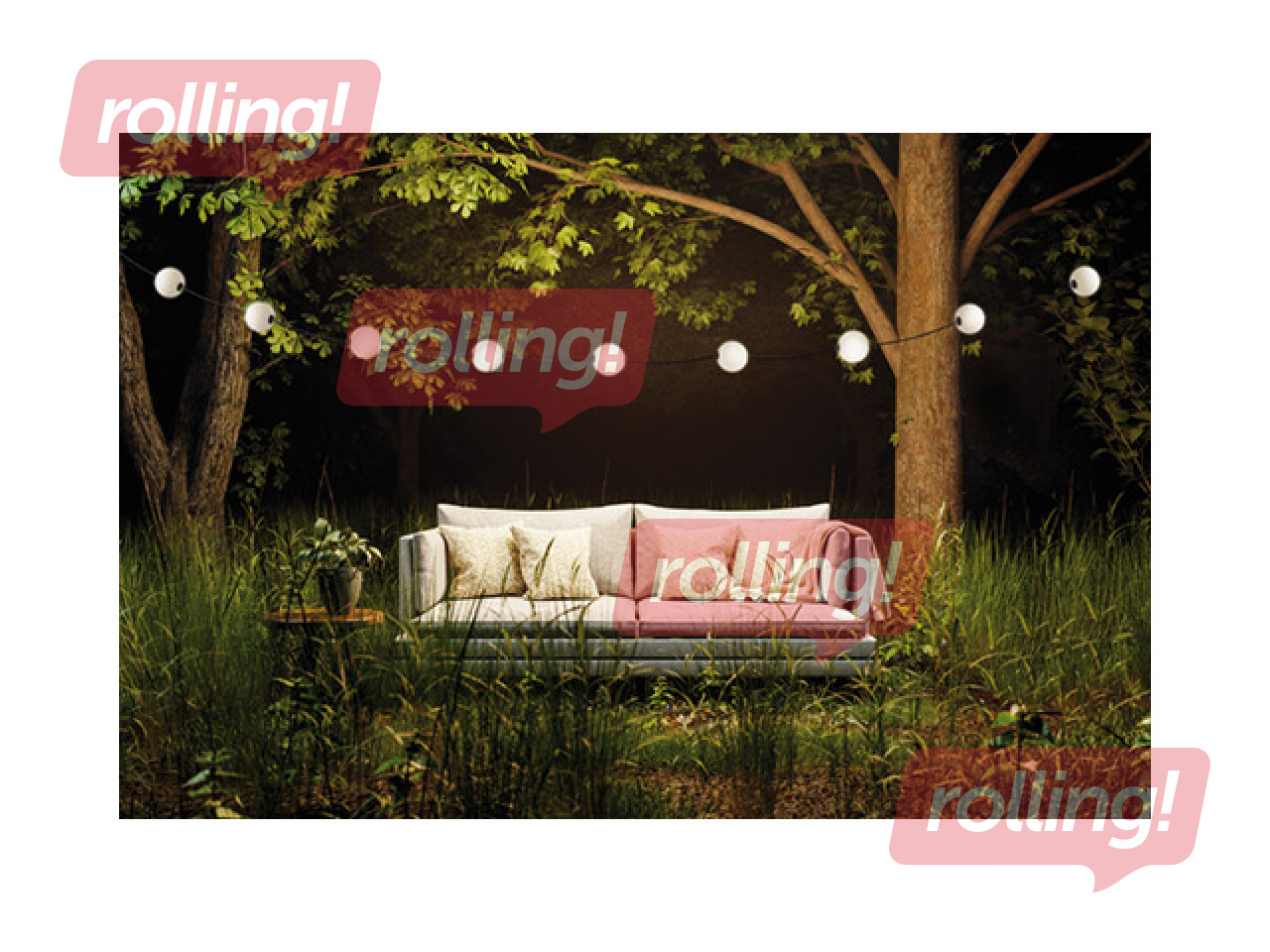 Gaismas virtene LED, virtene 6m, 10 W 350 lm 2500K, silti balta