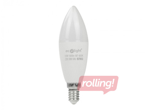 Лампочка Eco Light LED E14 10W 4000K 900lm, нейтрально-белая