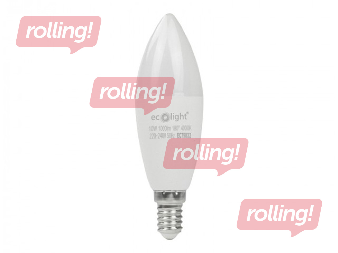 Лампочка Eco Light LED E14 10W 4000K 900lm, нейтрально-белая