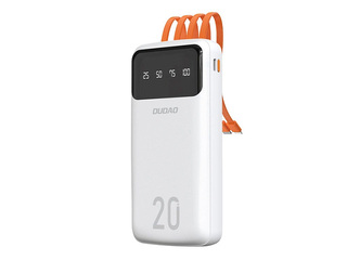 Mobiililaadija Duado PowerBank 20000mAh USB-C + micro USB +Lightning balts (Duado K6Pro+)