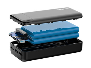 Мобильный зарядное устройство Duado PowerBank 20000mAh USB-C + micro USB +Lightning balts (Duad