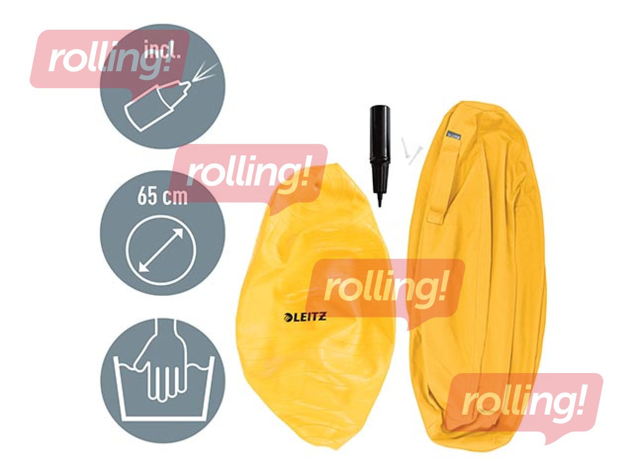 Līdzsvara bumba Leitz Ergo Cosy Active, dzeltena, 65cm