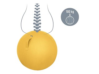 Līdzsvara bumba Leitz Ergo Cosy Active, dzeltena, 65cm