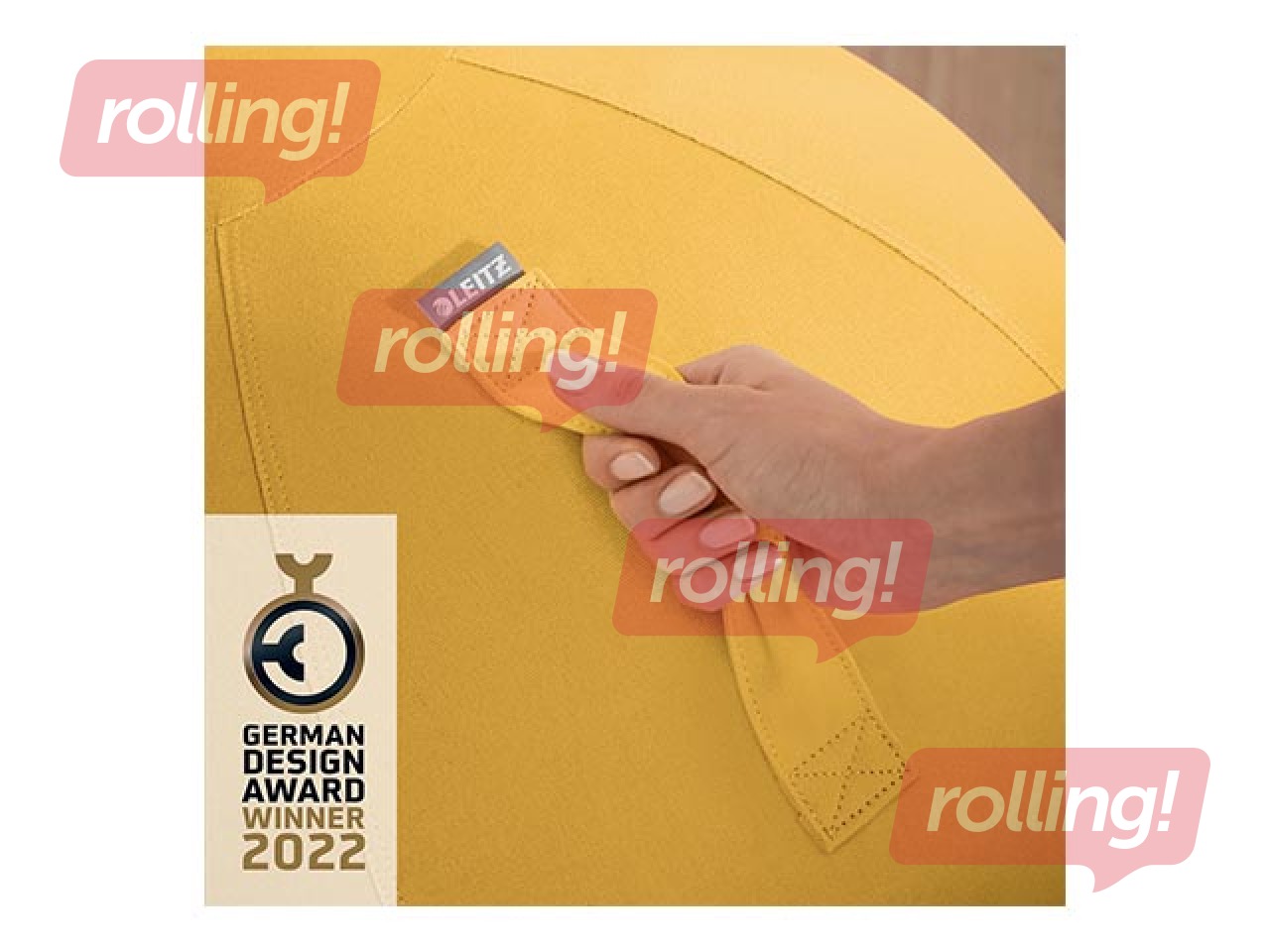 Tasakaalupall Leitz Ergo Cosy Active, kollane, 65 cm