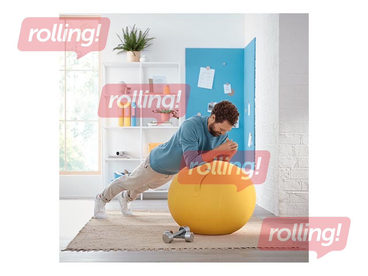 Tasakaalupall Leitz Ergo Cosy Active, kollane, 65 cm