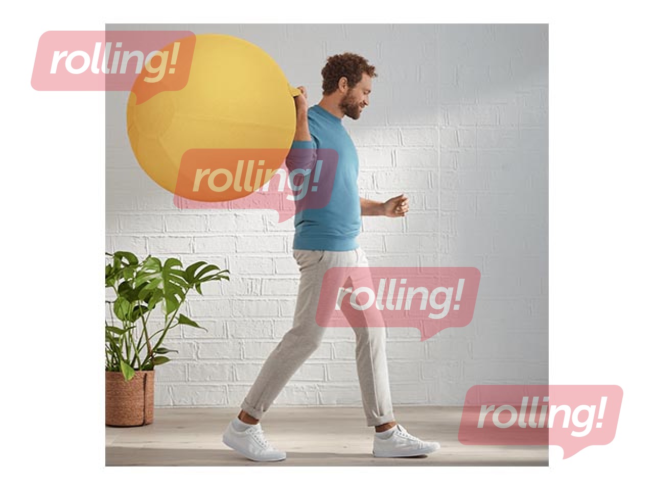 Tasakaalupall Leitz Ergo Cosy Active, kollane, 65 cm