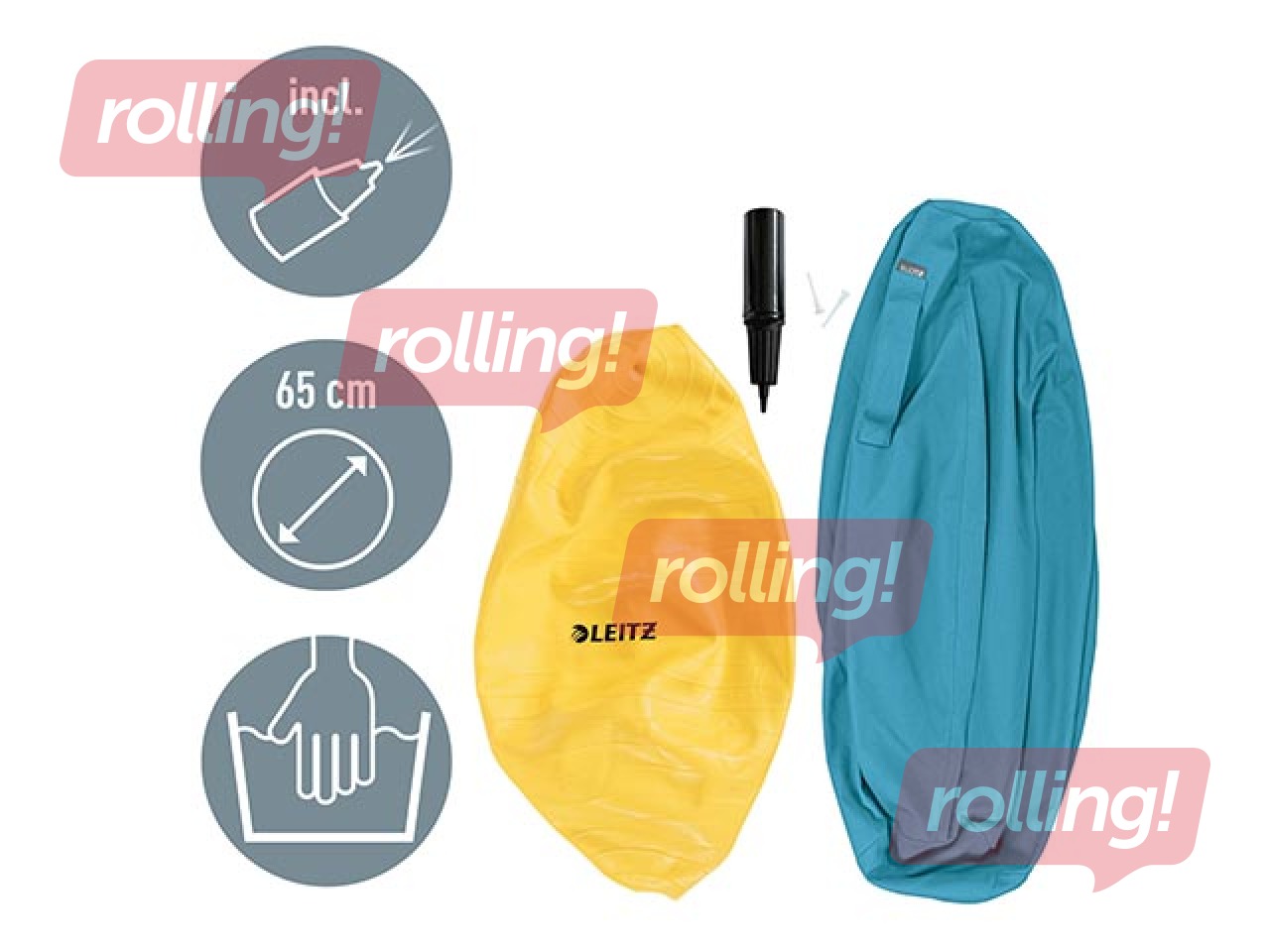 Tasakaalupall Leitz Ergo Cosy Active, sinine, 65 cm