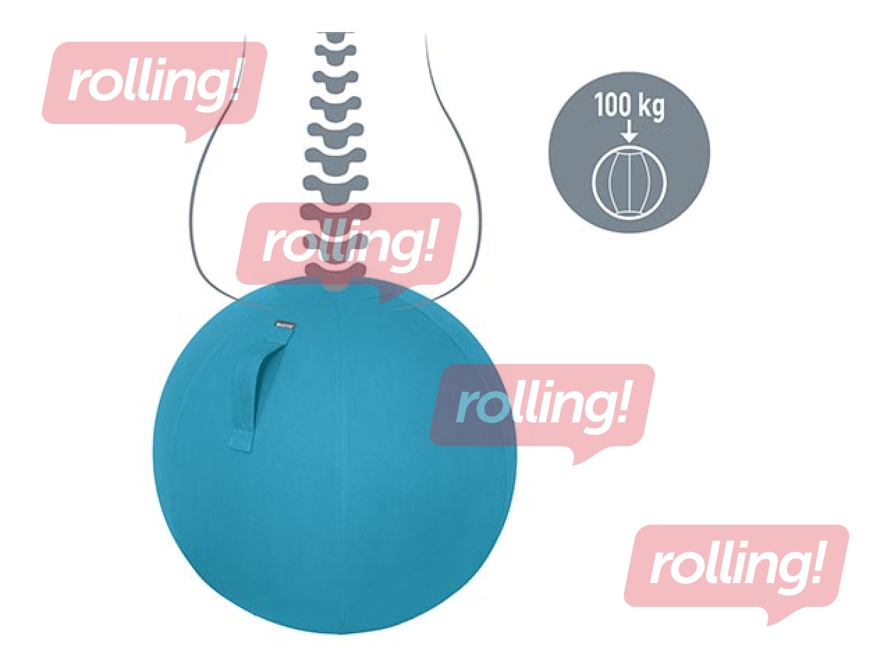 Tasakaalupall Leitz Ergo Cosy Active, sinine, 65 cm