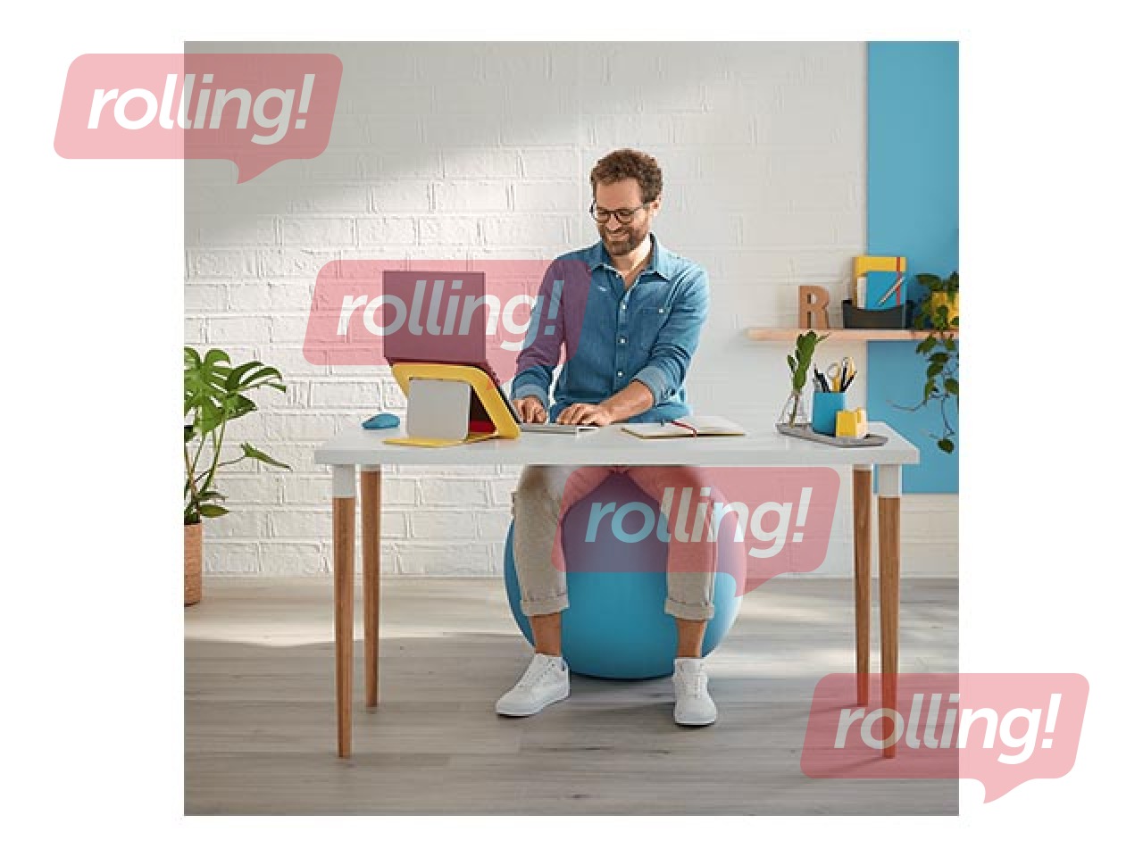 Tasakaalupall Leitz Ergo Cosy Active, sinine, 65 cm