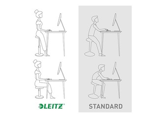 Многофункциональное регулируемое кресло Leitz Ergo Cosy, серо-желтое