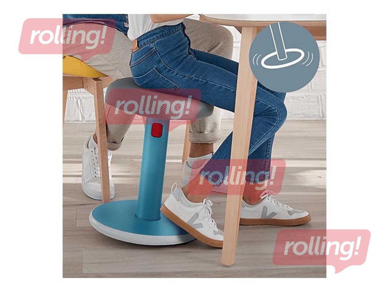 Многофункциональное регулируемое кресло Leitz Ergo Cosy, серо-синее