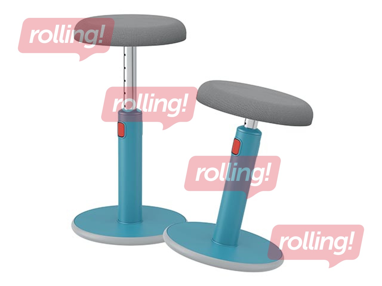 Multifunctional, adjustable chair Leitz Ergo Cosy, grey/blue