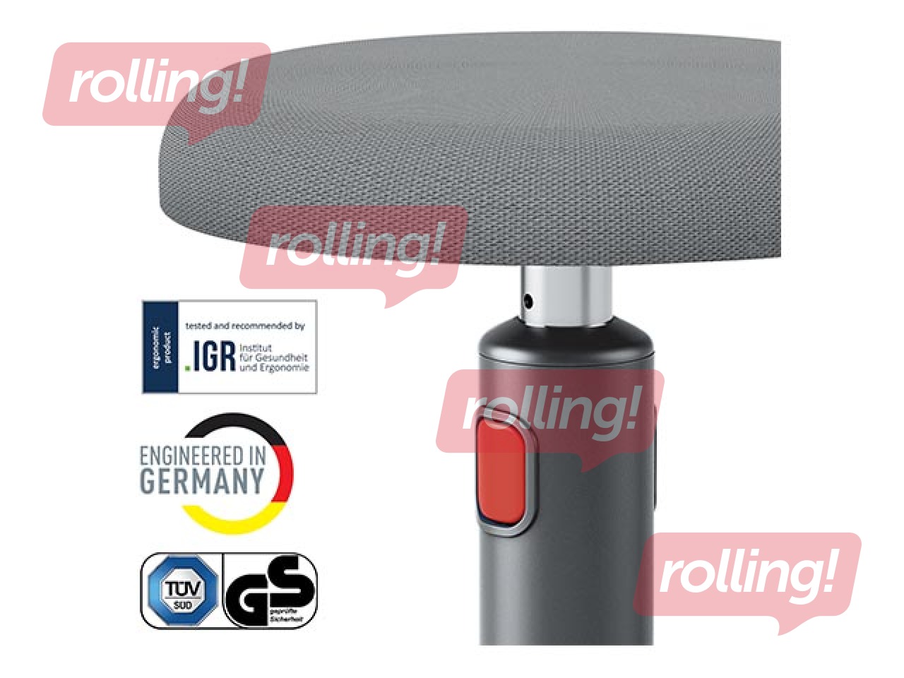 Multifunctional, adjustable chair Leitz Ergo Cosy, grey