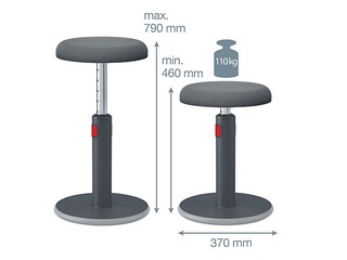 Multifunctional, adjustable chair Leitz Ergo Cosy, grey