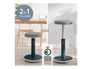 Multifunctional, adjustable chair Leitz Ergo Cosy, grey