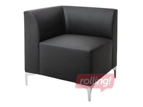 The right corner section of the modular sofa OTTO, black