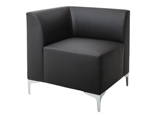 The right corner section of the modular sofa OTTO, black
