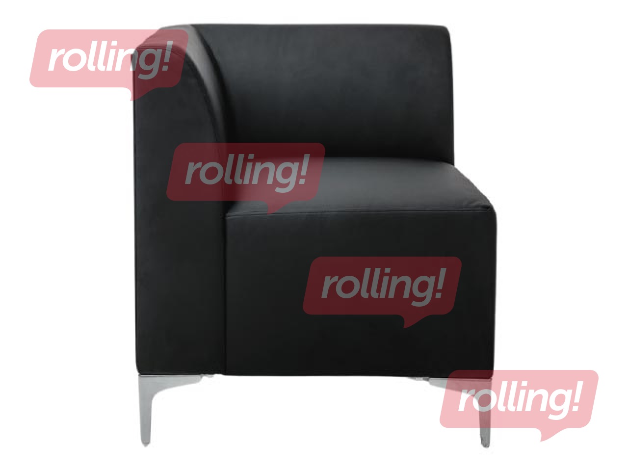 The right corner section of the modular sofa OTTO, black