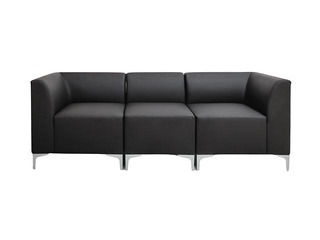 The right corner section of the modular sofa OTTO, black