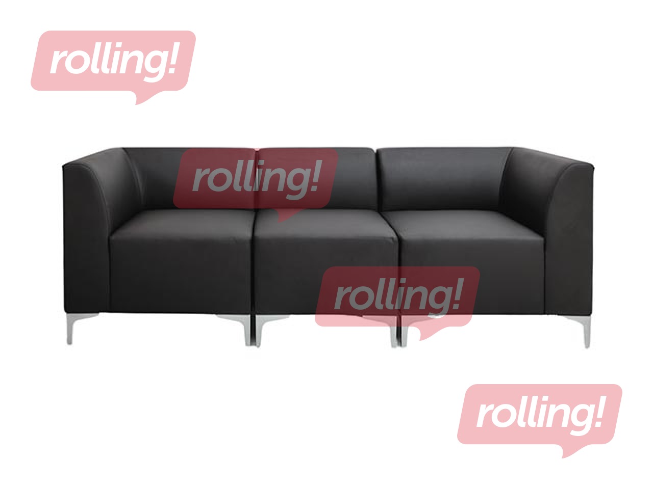 The right corner section of the modular sofa OTTO, black