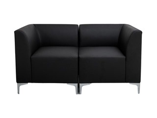 The right corner section of the modular sofa OTTO, black