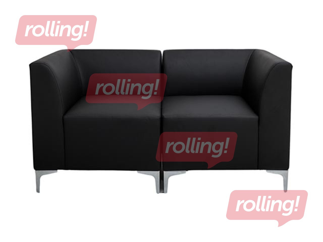 The right corner section of the modular sofa OTTO, black
