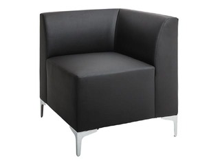 Left corner section of modular sofa OTTO, black