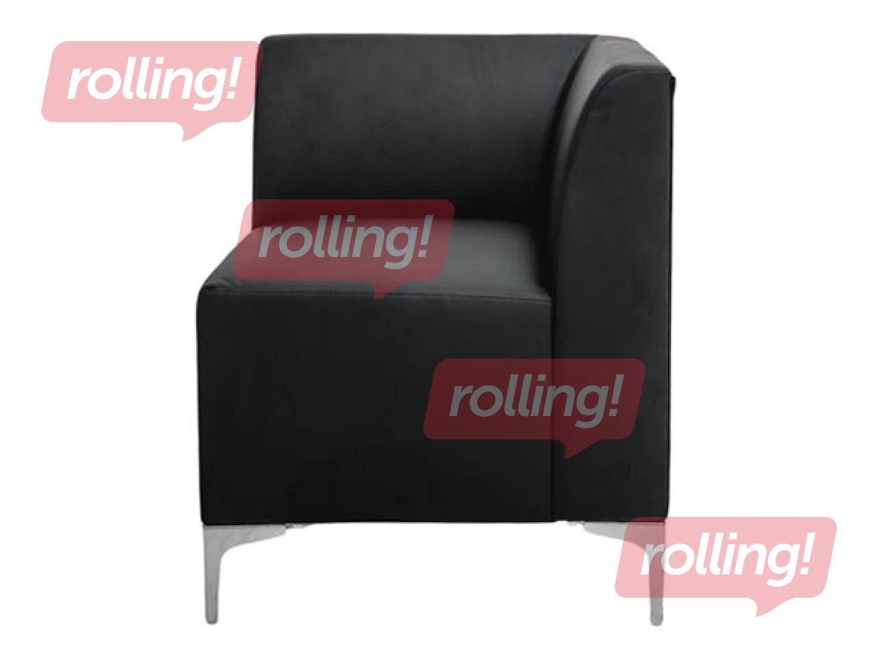 Moduļu dīvāns Otto, kreisais stūra posms, melns